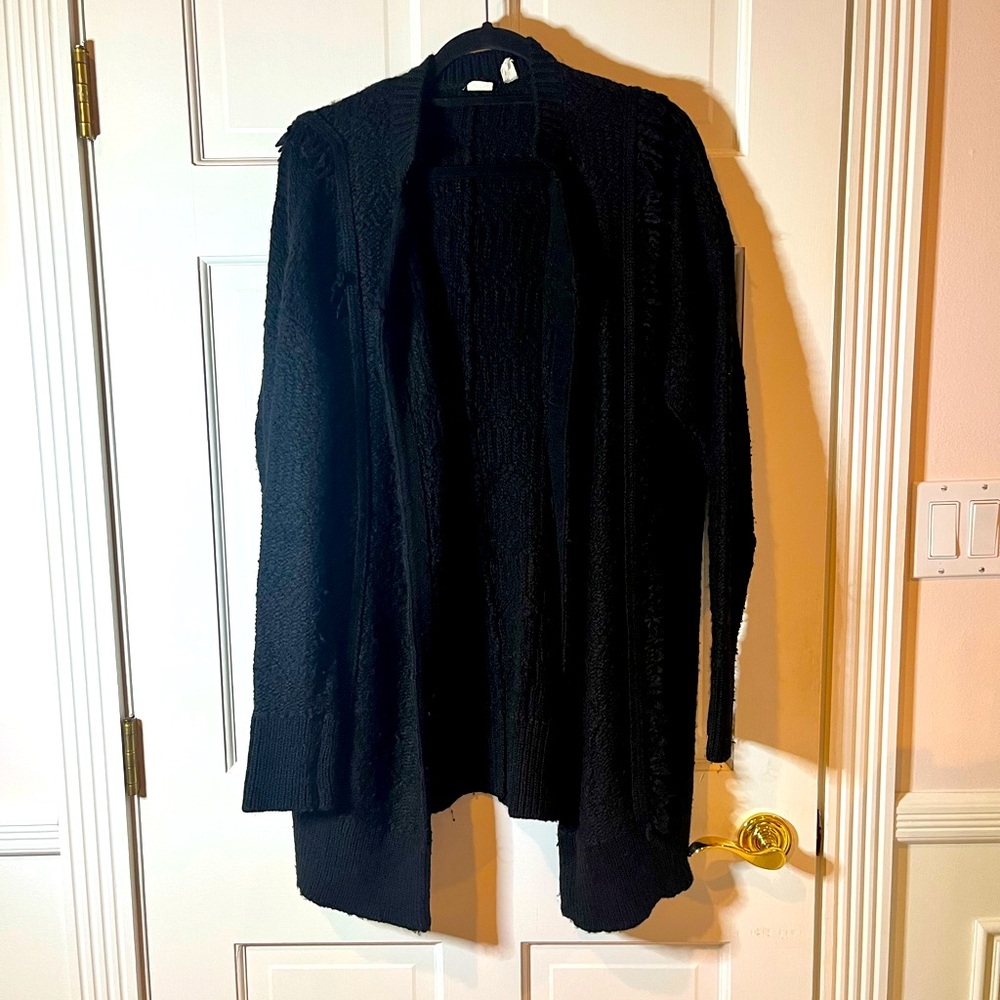 Gap Fringe Sweater Coat